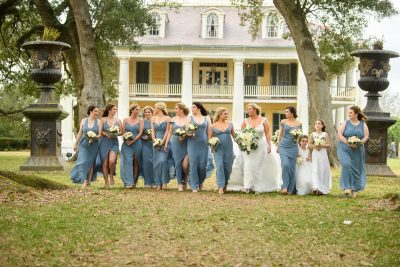 Best Professional Luxury Dream Wedding Photography Bridesmaids Group Photo at Houmas House Plantation Louisiana 32