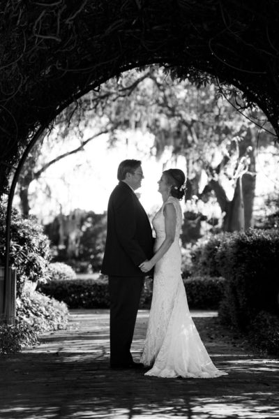 Best Professional Luxury Dream Wedding Couple Classic B&W Portrait Photography Outdoor Arc at Houmas House Louisiana Plantation Photo 22