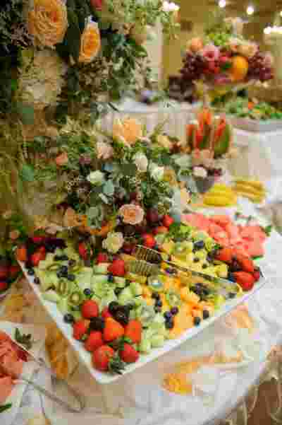 Best Professional Dream Luxury Wedding Food Catering Veggie Fruit Flowers Platter at Nottoway Plantation Louisiana 22